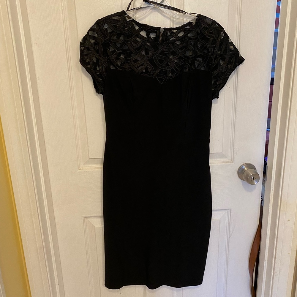 Black dress with sheer design (Dress Barn, 8)